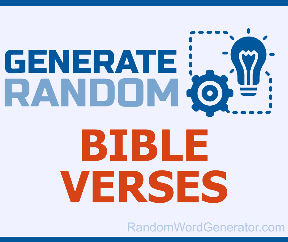 Random Bible Verses — Enjoy Finding New Bible Scripture